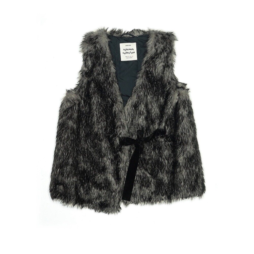 Zara Girls Faux Fur Vest Size 9/10 Zara Kids Outerwear Winter Collection